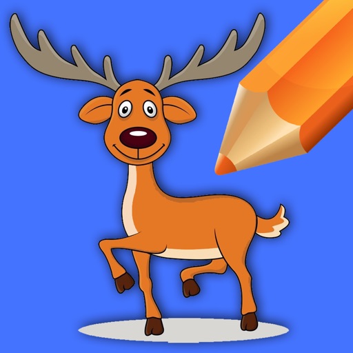 Animal Coloring Book Games Deers For Kids Icon