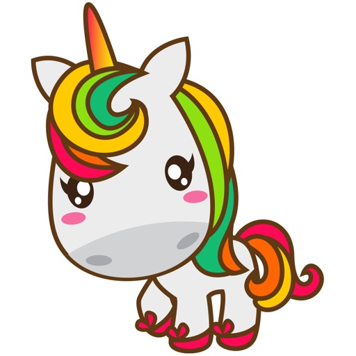 Magi sweet and cute unicorn for iMessage Sticker icon