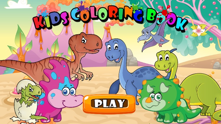 Dinosaur Coloring Page For Kids Education Game