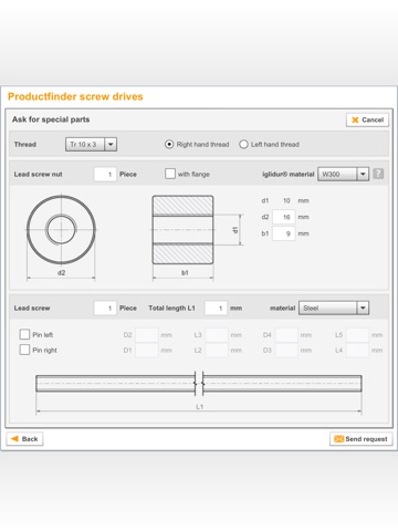 drylin® lead screws expert screenshot 3