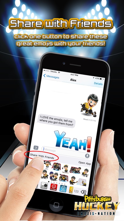 Pittsburgh Hockey Emojis & Stickers Yellow & Black screenshot-4