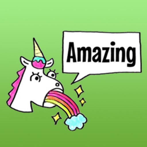 Hello Unicorn Sticker icon