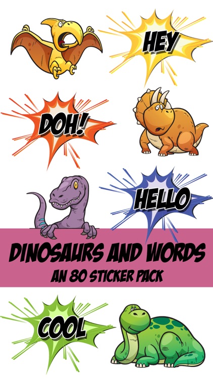 Dinosaur and Word Sticker Pack