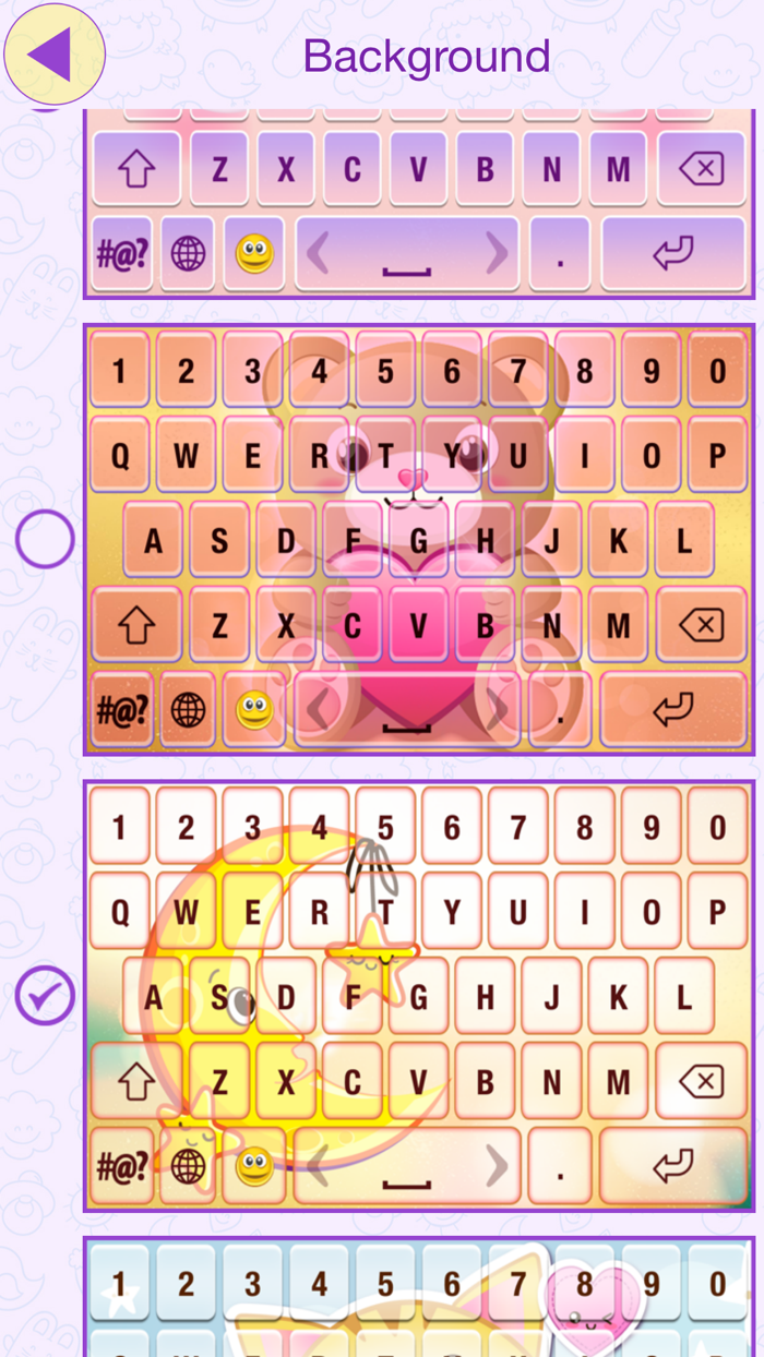 可爱的卡通 彩色 键盘 主题 表情符号 和 布局