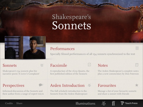 Shakespeare’s Sonnets Screenshot 0