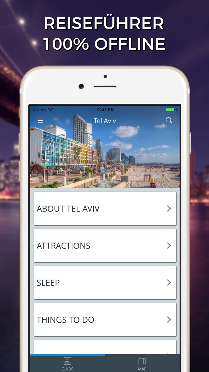 Tel Aviv Reiseführer mit Offline-Karten