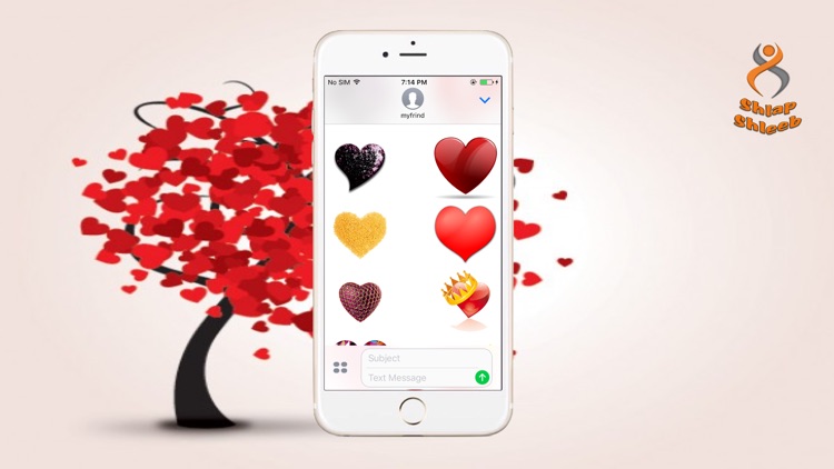 Heart Stickers for Message