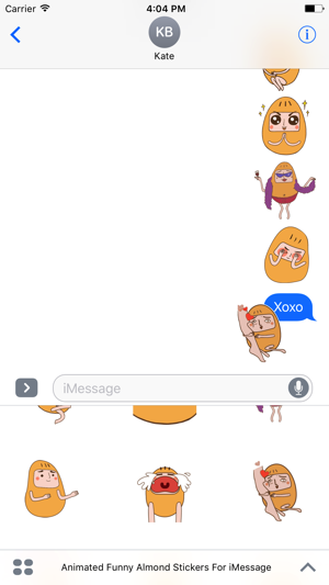 Animated Funny Almond Stickers For iMessage(圖5)-速報App