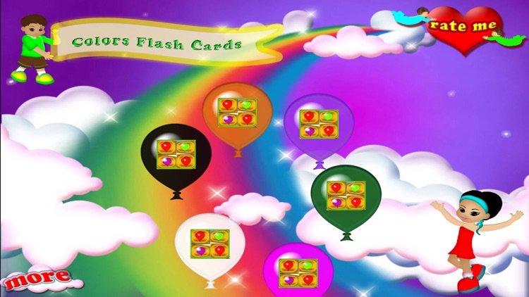 Learn The Colors With Memory Flash Cards