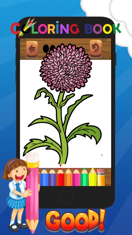 Flower Crayon Coloring Pages Game For Kindergarten screenshot-3