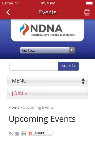 North Dakota Nurses Assoc. screenshot 2