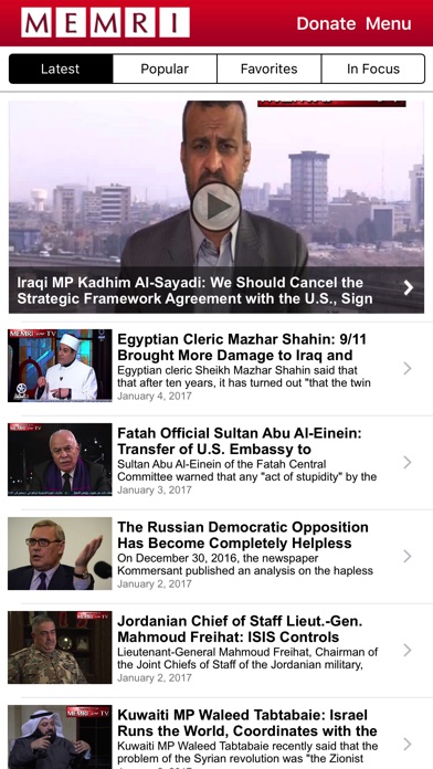 MEMRI - The Middle East Media Research Institute IPhone App