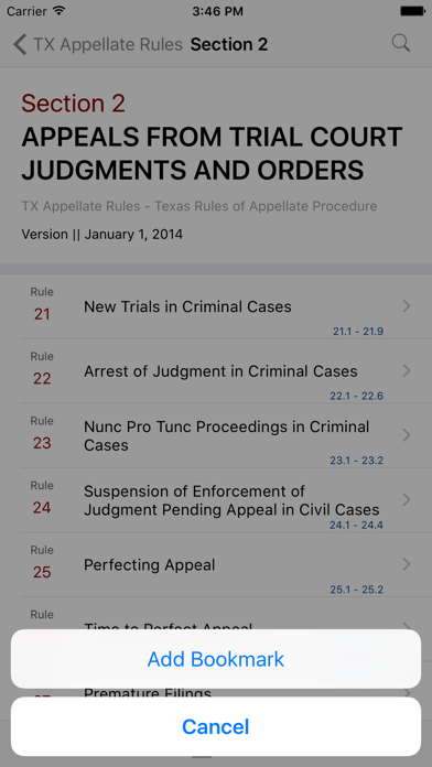 How to cancel & delete Texas Rules of Appellate Procedure (LawStack's TX) from iphone & ipad 3