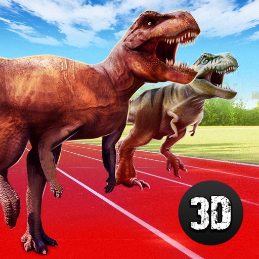 Dinosaur T-Rex Racing Cup 3D icon