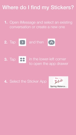 Spring Watercolor Messages Stickers(圖5)-速報App