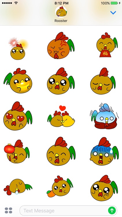 Animated Rooster Stickers