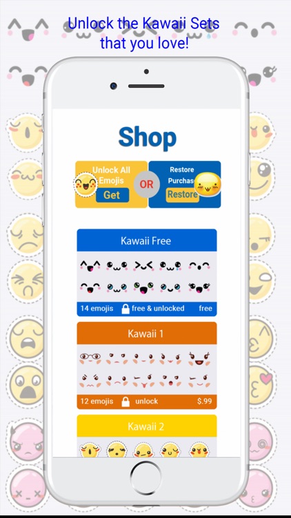 KawaiiMoji - Kawaii Emojis Keyboard screenshot-3