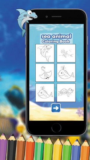 Cute Sea Animals Coloring for kids & Toddlers(圖3)-速報App