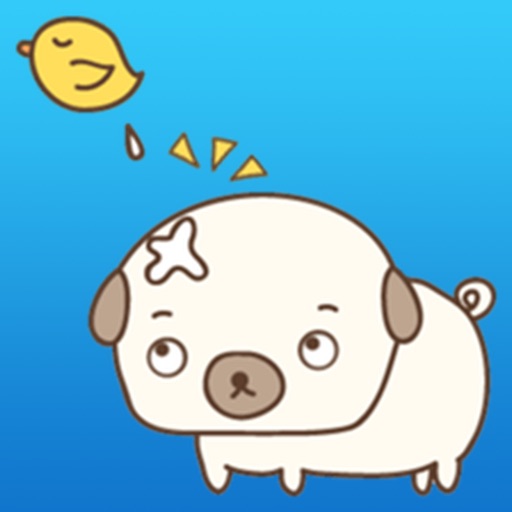 Cutie Tiny Pug Sticker icon