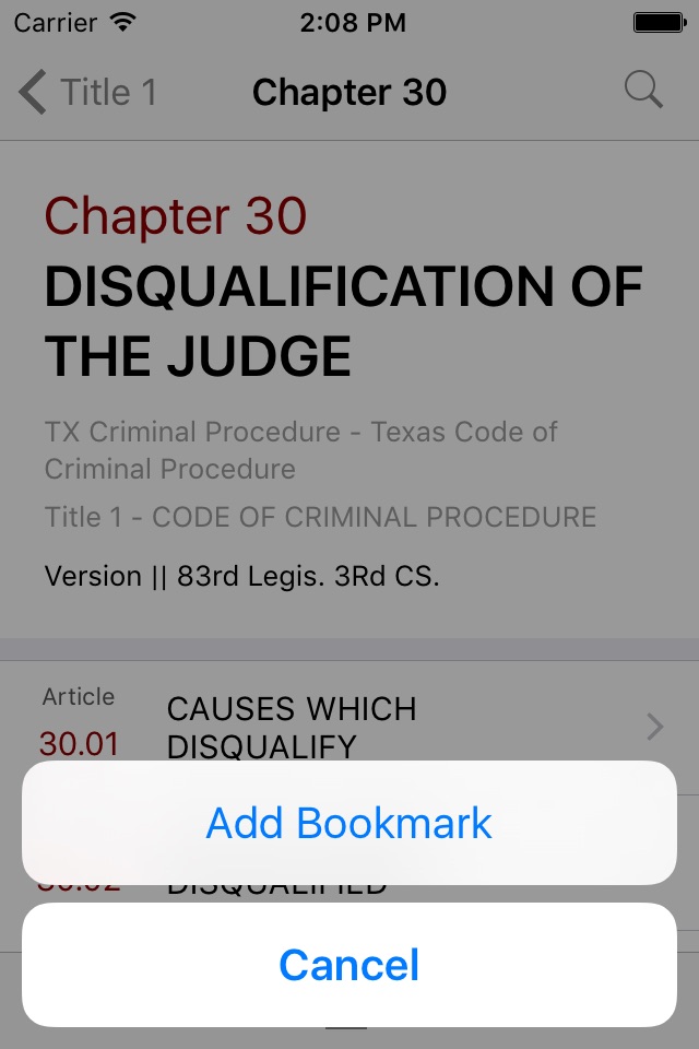 Texas Code of Criminal Procedure (LawStack's TX) screenshot 3
