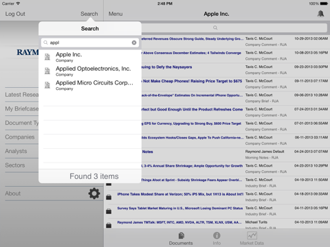 Raymond James Equity Research screenshot 3