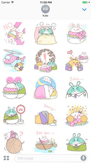 Smith The Happy Bunny Family Stickers(圖2)-速報App