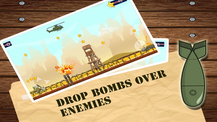 Bomb Drop flying helicopter action game