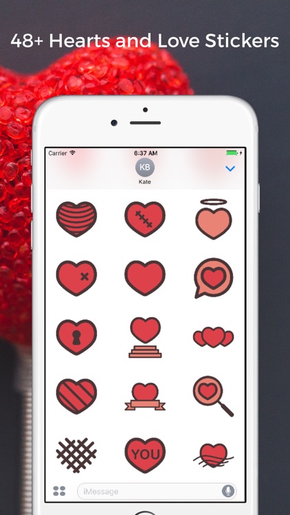 Animated Hearts Stickers Pack