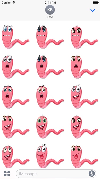 Worm Stickers Pack