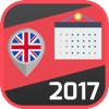 Bank Holidays - UK England and Wales 2017