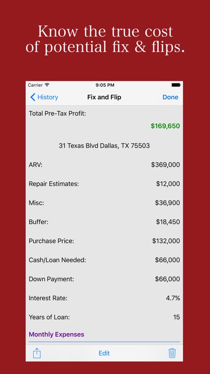 House Flip Analysis