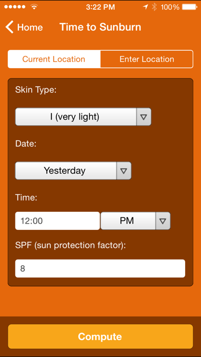 Wolfram Sun Exposure Reference App Screenshot 2