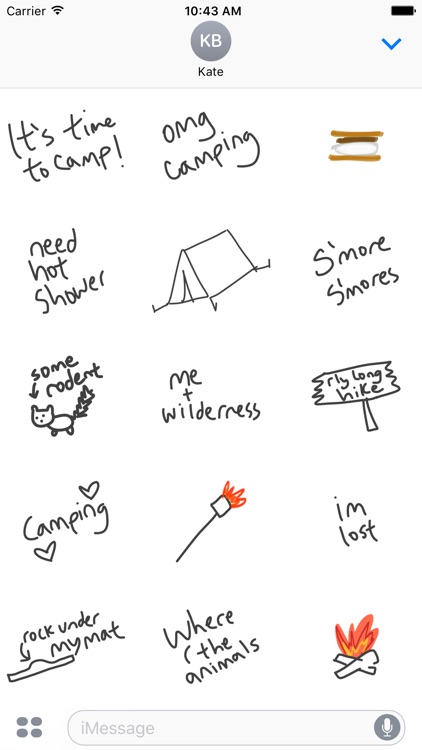 Camping sticker pack - camp stickers for iMessage