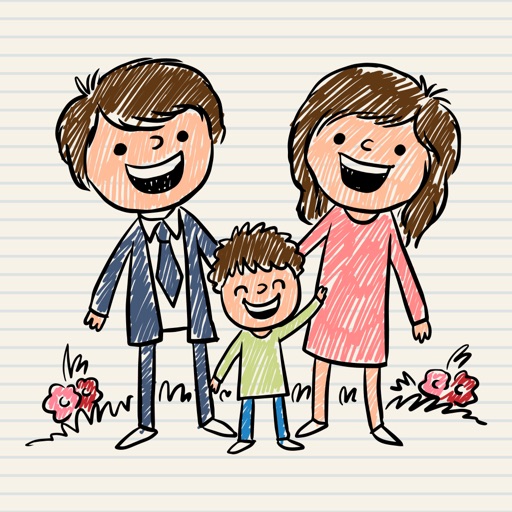 Family Coloring Book for Kids: Learn to color.