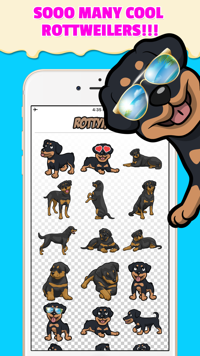RottyEmoji - Rottweiler Emoji Keyboard  Stickers