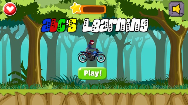 Ninja Motorbiker ABC's Learning Runner