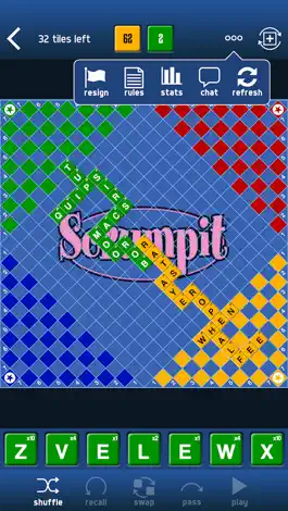 Game screenshot SCRUMPIT - a scrabble/crossword style board game apk