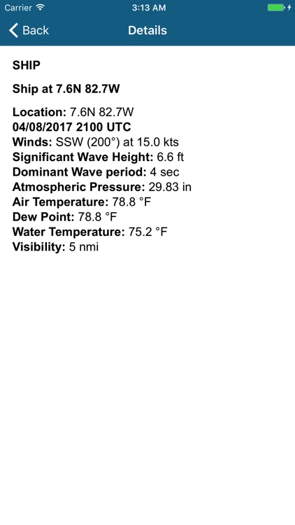 NOAA Buoy Stations & Ships (NDBC Observations) screenshot-3