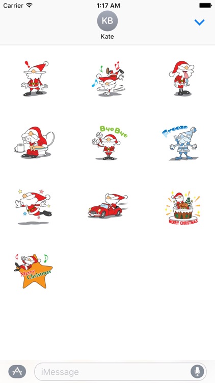 Stickers Of Funny Santa Claus