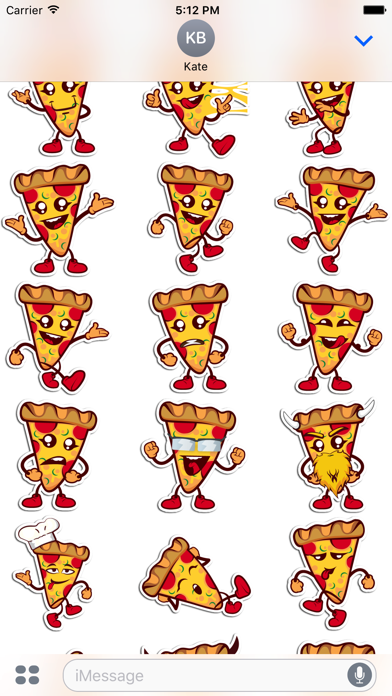 I Love Pizza Emoji iMessenger Sticker Appのおすすめ画像2