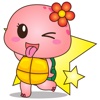 Pika the pink turtle 3 for iMessage Sticker