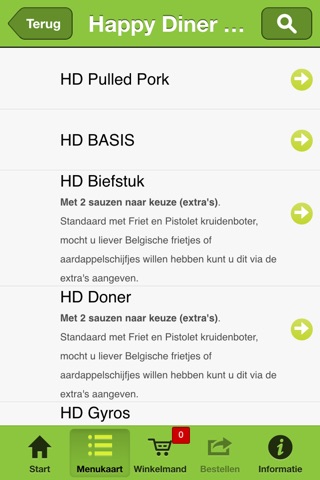 HappyFood BestelApp screenshot 2