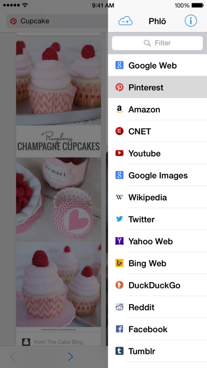 Phlo - Quick web search browser