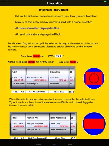 Camera Sensor Lens Calculator Pro screenshot 3