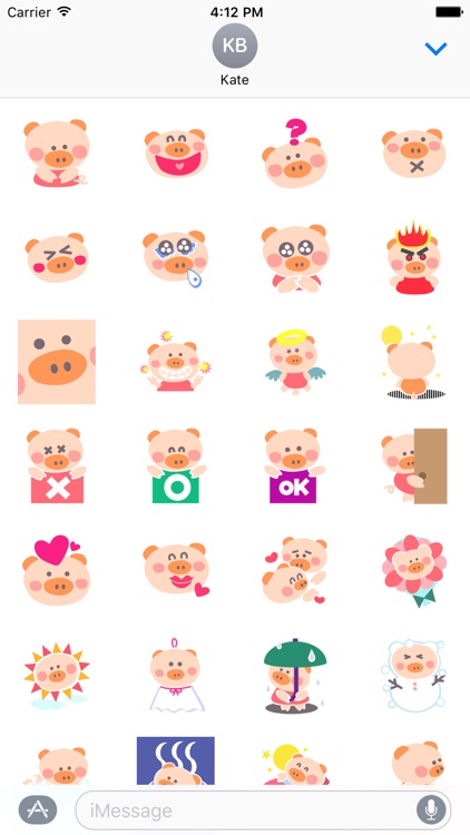 Piggy Smile Animated Stickers