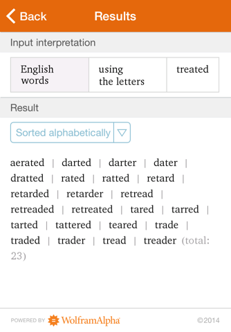 Wolfram Words Reference App - náhled