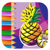 Pineapple Fruits Coloring Page Game Education
