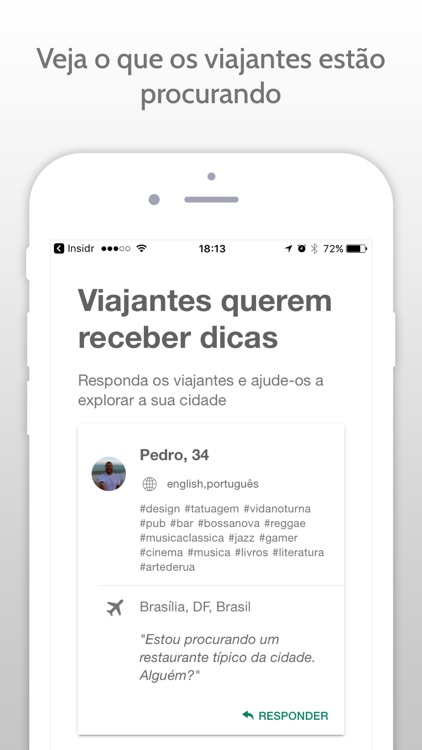 Insidr for Insiders - Ajude os viajantes