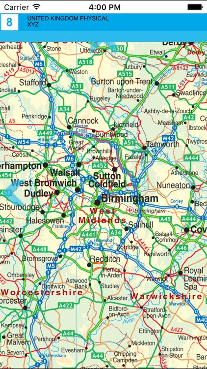 United Kingdom. Physical map. screenshot-3