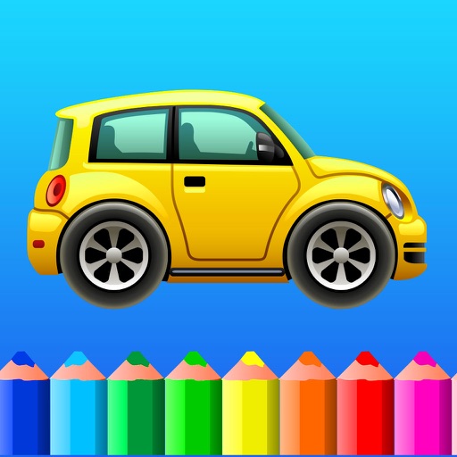 Coloring book Cars games for kids girls and boys iOS App